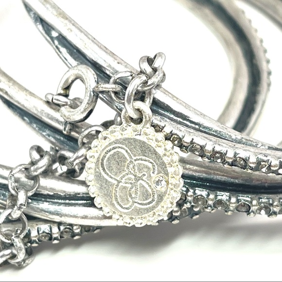 Set of 4 Antiqued Jessica Simpson Bangle Bracelets - Picture 4 of 7